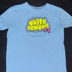 Under Armour Light Blue Tee with Graphic Design